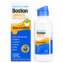 Bausch & Lomb Boston Simplus Multi-Action Solution bottle and packaging on a white background