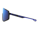 Sunglasses with lenses and black frame on a white background
