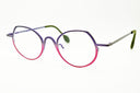 Eyeglasses with a gradient design on a white background