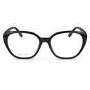 Jimmy Choo black acetate cat-eye eyeglasses on a white background.