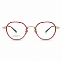 Round Rose Gold eyeglasses on a white background