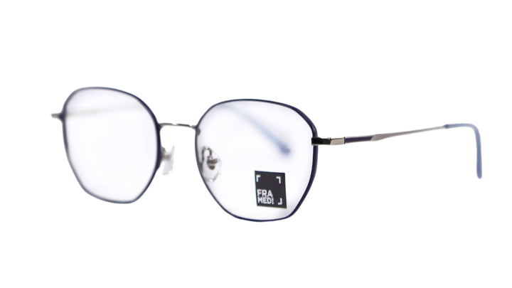 Framed! geometric blue glasses