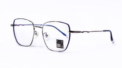Framed! geometrci blue and silver glasses