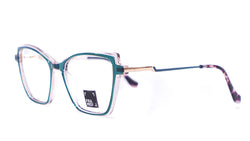 Framed! green and transparent cat-eye frames
