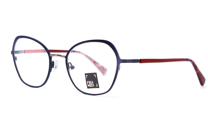 Framed! blue and red cat eye glasses