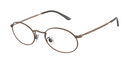 Pair of eyeglasses with a gun metal frame on a white background