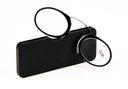 SEEO black portable reading glasses - sticks on phone or fits in wallet