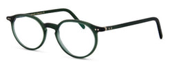 geometric eywear with round bottom green - side photo