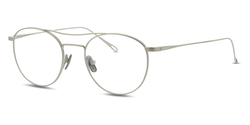 round aviator silver glasses - side photo