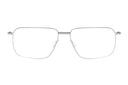 Silver men eyeglasses on a white background