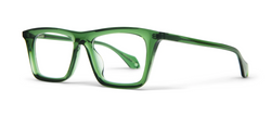 Theo Oversized rectangle green eyewear - side photo