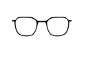 Black oversize eyeglasses on a white background