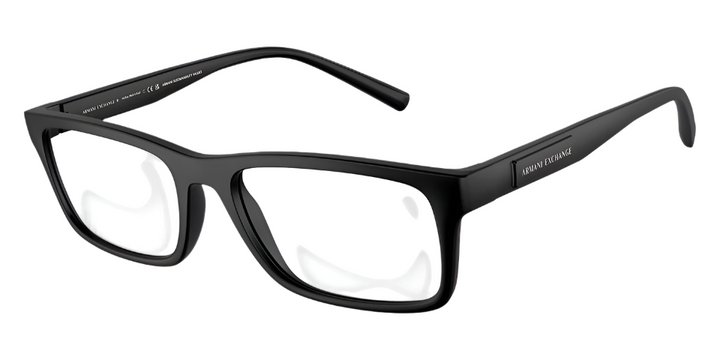 Armani Exchange - Matt Black Rectangle Frame