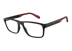 Emporio Armani - Matt Black Rectangle Eyewear