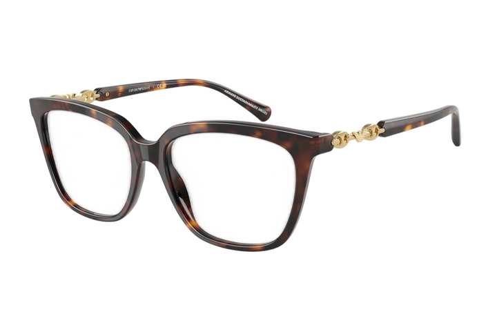 Emporio Armani - Geometric  cat-eye Havana Eyewear