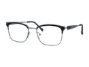Black eyeglasses on a white background