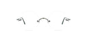Rimeless round glasses on a white background