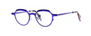 Theo Geometric flat electric blue frames - side photo