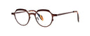 Theo Geometric flat brown frames - side photo