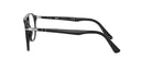 Black colored eyeglasses on a white background