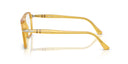 Moutarde colored eyeglasses on a white background