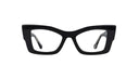 Black cat-eye oversized glasses 