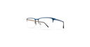 Blue eyeglasses on a white background