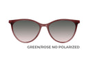 Igreen  cat eye red frame with green/rose clip on