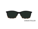 iGreen black havana clip-on with green polarized lenses
