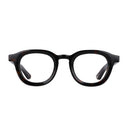 thick havana eyeglasses on a white background 