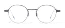 Round eyeglasses with gun frame on a white background