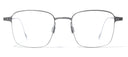 Pair of gun colored eyeglasses on a white background
