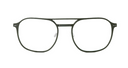 Green  aviator monogram designer eyewear, front view