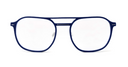 Blue  aviator monogram designer eyewear, front view