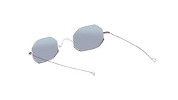 Silver Octogonal suglasses with diplomate temples