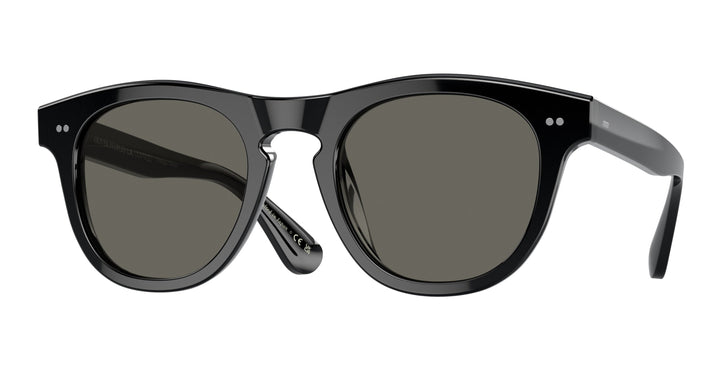 oliver peoples geometric black sunglasses