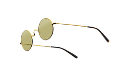 Gold round Ducloux glasses with golf temples