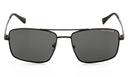 Black sunglasses on a white background.