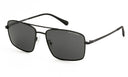 Matte black sunglasses on a white background.