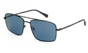Matte blue sunglasses on a white background. 