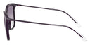 Side angle of purple cat-eye glasses on a white background. 