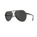 Black sunglasses with a white background
