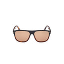 Black havana glasses on a white background