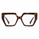 Tortoiseshell cat-eye oversize glasses on a white background