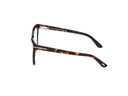 Side angle of havana glasses on a white background.