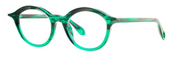 Theo acetate round green glasses
