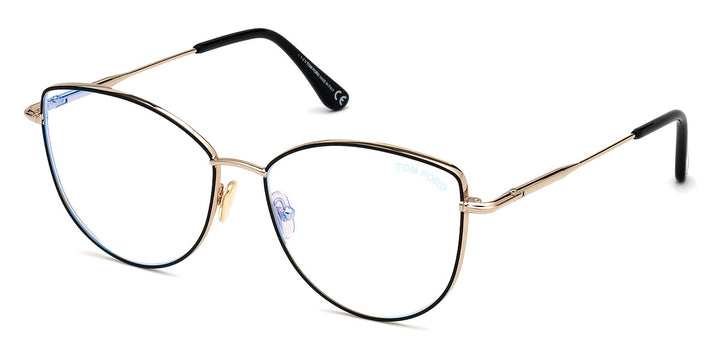 gold and black tom ford cat eye frames