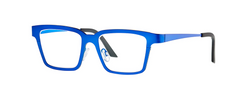 Theo Rectangle flat blue eyewear - side photo