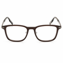 Black eyeglasses on a white background.