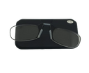black ultra-light reading glasses from the home brand Framed! that can stick on the back of your cellphone